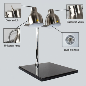 Lampe chauffante pour aliments sur base en marbre, lampe chauffante pour aliments de qualité commerciale, équipement de cuisine pour restaurant, équipement de cuisine pour restaurant - Product Image 5