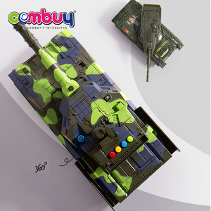 <span class=keywords><strong>Camion</strong></span> di stoccaggio dell'automobile del <span class=keywords><strong>giocattolo</strong></span> del carro armato militare di attrito con 4 automobili diecast - Product Image 3