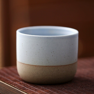 Tazas de <span class=keywords><strong>Espresso</strong></span> Minimalistas de Cerámica sin Asa, Taza de Té de Cerámica Rústica Bicolor para Té Kung Fu, <span class=keywords><strong>Cortado</strong></span>, Macchiato y Degustación - Product Image 4