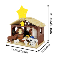 MOC7772 Naissance de Jésus 765 pièces Têtes carrées Le récit de la Nativité Blocs de construction éducatifs à assembler pour enfants Jouets cadeaux