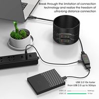 Cable de extensión USB A activo 3,0 macho a hembra Cable de extensión/Repetidor activo para unidad flash USB, disco duro, impresora, cámara
