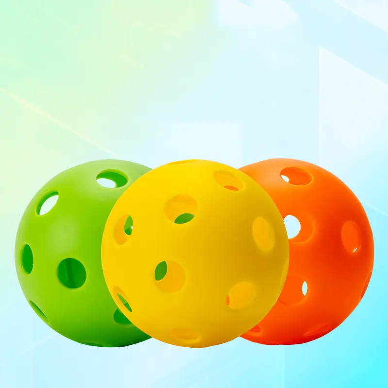 HITUピックルボールソース工場カスタム卸売プラスチックボール練習ピックルボール26/40穴74mmフロアボール