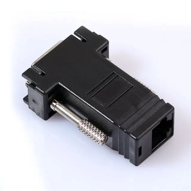 Extensor VGA macho para LAN CAT5 CAT5e CAT6 RJ45 cabo de rede adaptador fêmea