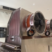 Évaporateur industriel pour entrepôt frigorifique, refroidisseur d'air suspendu au plafond, refroidisseur d'air avec dégivrage à gaz chaud pour entrepôt frigorifique alimentaire