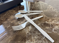 Ensemble de vaisselle biodégradable PLA de haute qualité Greenday, ustensiles compostables pour la restauration