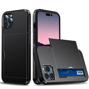 Funda Protectora para Teléfono 2 en 1 de TPU y PC, Protector Lateral para Tarjetas, Funda Protectora Antigolpes de TPU y PC para iPhone 13 14 Pro Max - Product Image 5