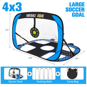 But de football portable design 2 en 1 Équipement d'entraînement extérieur pliable et facile pour les courts - Product Image 6