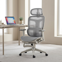Chaises de bureau ergonomiques à dossier haut entièrement en maille, réglables, avec repose-pieds, pour ordinateur