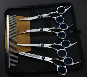 Hot selling 7 inch Japanese steel professional top quality set pet grooming scissors