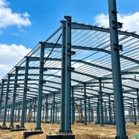 Structure de portique préfabriquée sur mesure en acier, à grande portée, résistante au vent, pour atelier industriel et entrepôt