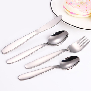 Wholesale Safe High Quality Stainless Steel 304 <strong>Children</strong> Kids <strong>Cutlery</strong> Set Knife Gold Spoon Fork Flatware High Mirror Giveaways - Product Image 4