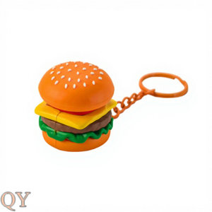 QY Simulation Alimentaire Pop Bouton Porte-clés Mini Chignon À La Vapeur Fruit Forme Soulagement Du Stress Décompression Jouet - Product Image 3