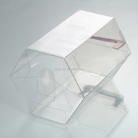 Vente en gros Boîte cadeau transparente avec poignée Emballage en plastique acétate pour présentation au détail de gâteaux aux bonbons Boîte cadeau