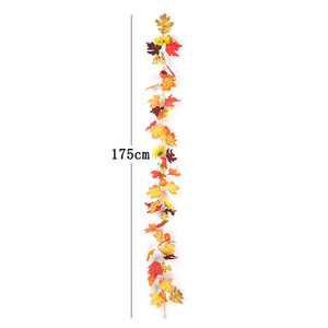 Autunno raccolto di Halloween decorazione di avvolgimento per simulazione foglia d'acero zucca bacche fiori in Rattan piante - Product Image 4