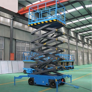Plataforma de trabajo aéreo para hombre, elevador móvil de 8 m, 10 m, 12 m, a la venta, elevador de tijera con <span class=keywords><strong>Control</strong></span> remoto, 500 KG - Product Image 4