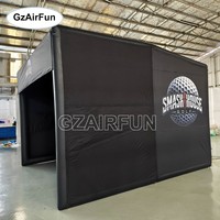 Simulateur de golf à domicile GZAIRFUN, enclos gonflable avec projecteur, installation facile pour une pratique de golf privée