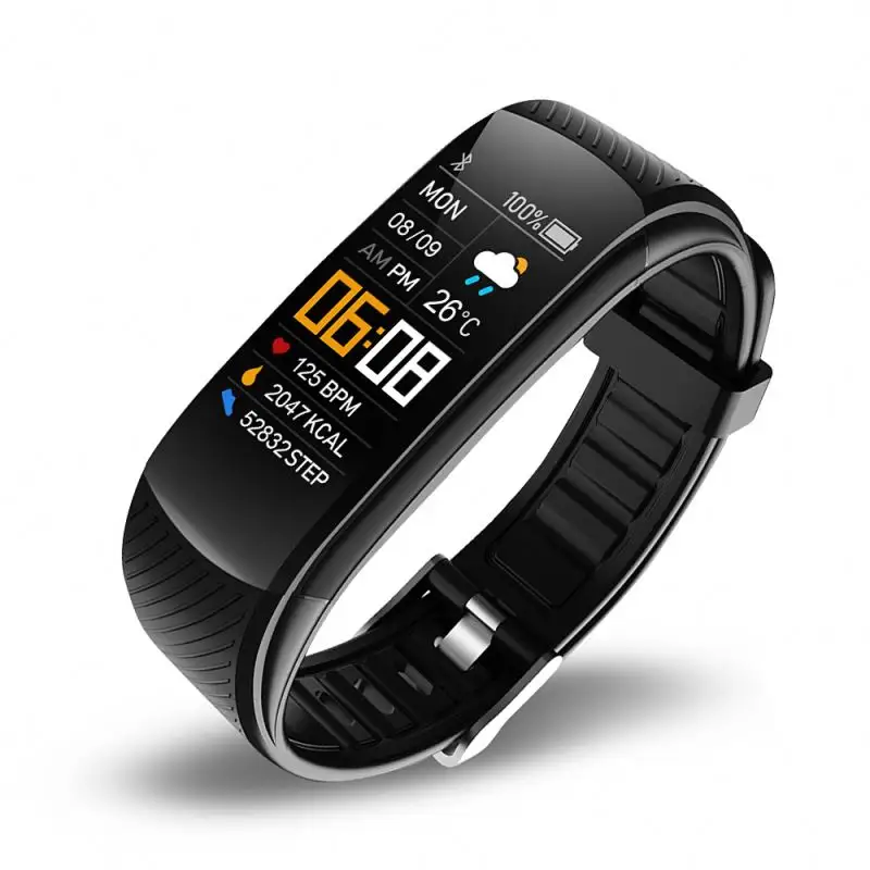 Jam tangan pintar C5S, arloji cerdas olahraga Digital tekanan darah, penjualan laris, layar penuh multifungsi pengukuran titik penuh