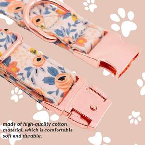 Conjunto de Collar y Correa para Perro, Collares Ajustables para Cachorros con Lazo Floral para Perros Hembras Pequeños, Medianos y Grandes - Product Image 5