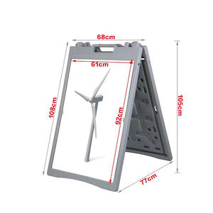 Insegna a cavalletto V-Mate per esterni, riempibile con acqua, per pavimentazione, per ristoranti e negozi, in plastica, bifacciale, 24x36 - Product Image 3