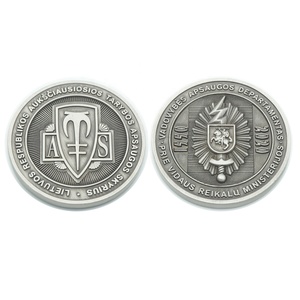 Recuerdo marino personalizado, <span class=keywords><strong>monedas</strong></span> de desafío de Metal antiguo conmemorativo, antiguo, plateado, coleccionable, <span class=keywords><strong>2</strong></span> euro, a la <span class=keywords><strong>venta</strong></span> - Product Image 1
