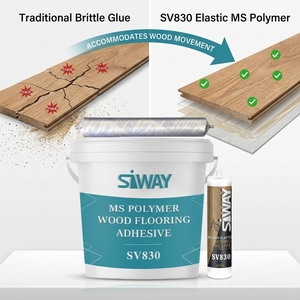 SV830 Adhésif pour planchers en bois dur à haute résistance, sans COV, polymère MS, colle élastique pour l'installation de planchers en bois avec barrière contre l'humidité - Product Image 2