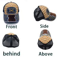 Gorra Snapback Unisex Personalizada con Logo Metálico 3D de Herradura, Impresión Serigráfica en Lona, Jersey, Mezclilla, Malla, Estilo Western Étnico y a la Moda