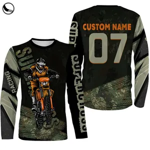 aowei sportswear sublimation pit plain jersey motocross shirts