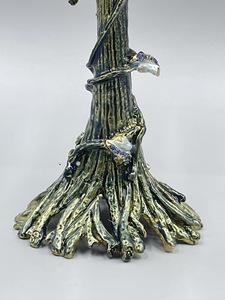 Candelabro Metálico en Forma de Árbol Pintado con Esmalte, Dorado, de Nueve Ramas, <span class=keywords><strong>Menorah</strong></span> para Hanukkah - Product Image 3