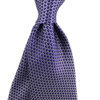 Chine vente en gros affaires cravate personnalisée 100% soie tissé violet hommes cravate qualité géométrique bureau hommes cravates pour hommes moderne
