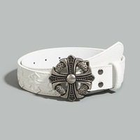 Ceintures de marque de style punk gothique, ceinture Y2K 1 1, ceinture classique pour homme avec boucle croisée en cuir PU noir pour homme et femme