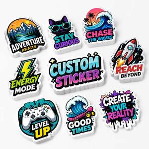 Custom Stickers Die Cut Round <b>Circle</b> Shape Personalized <b>Label</b> for Promotional Business Advertising Souvenirs Sticker Logo - Product Image 1