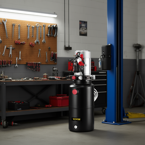 Unité de pompe hydraulique Vevor avec réservoir en acier de 8 litres pour élévateurs de voitures et remorques à benne basculante - Product Image 2