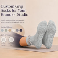 Chaussettes de Pilates pour femmes, chaussettes de Pilates antidérapantes personnalisées, chaussettes de yoga de couleur unie avec nœud, design tricoté respirant, personnalisables