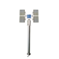 Antenne de tour mobile montée sur véhicule en aluminium éclairage LED pôle de télécommunication télescopique pour les scènes de recherche de sauvetage au travail