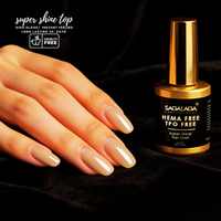 SAGALAGA HEMA Free TPO Free Gel Top Coat Sans Agents Fluorescents Protège la Surface des Ongles Haute Adhérence Logo Personnalisé Gel pour Ongles