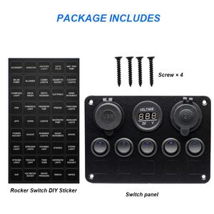 Водонепроницаемый светодиодный кулисный переключатель для автомобиля, 5 каналов, 12 В - Product Image 5