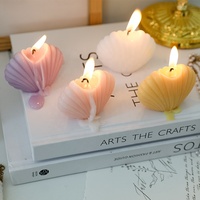 Bougies parfumées en forme de coquillage en gros, bougies fantaisie pastel pour mariages, anniversaires, cadeaux, décorations côtières pour la maison