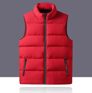 Gilet d'hiver sans manches personnalisé avec logo pour hommes et femmes, gilet décontracté chaud en mousse pour hommes - Product Image 5