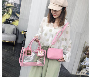 مصمم حقائب الشاطئ النسائية ، حقائب الكتف البلاستيكية الشفافة المعتمدة في الملعب ، المحافظ وحقائب اليد - Product Image 5