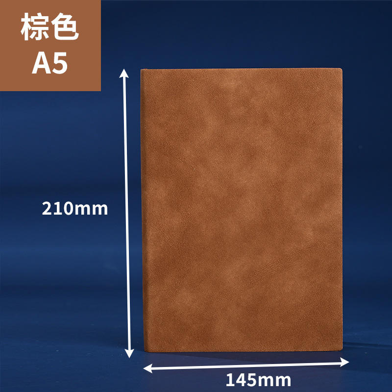 A5 cuir souple marron-page 200