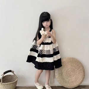 Child Star Circle Toddler Girls Sleeveless Dress Round Neck Breathable Mid Length Forest Theme Embroidered Applique Summer Style - Product Image 2