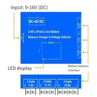 Chargeur d'équilibre MKronRC 4S BC-4S15D 2S 3S 4S pour batterie Lipo avec détecteur de tension LCD, boîtier métallique, moule privé, Fpv