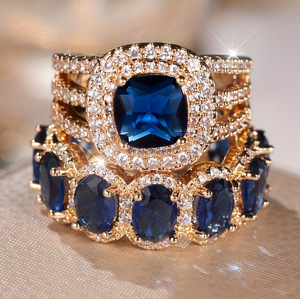 Bague de mariage fantaisie or blanc or rose originale