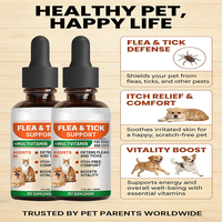 Compléments liquides anti-puces et anti-tiques pour animaux de compagnie, soutien immunitaire, absorption rapide, naturel, sûr, multivitamines, minéraux, oméga 3 pour chats