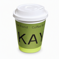 Gobelets jetables à paroi simple, écologiques, pour café et thé au lait, avec couvercle et emballage, en papier de qualité alimentaire, impression de logo personnalisée