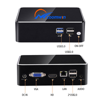 ZOOMWIN Nuevo Mini PC J4125 de Cuatro Núcleos, LAN 1000M, 6 Puertos USB, RAM DDR4, Almacenamiento MSATA, Pantalla HD 4K, Micro PC Portátil, Computadora Económica