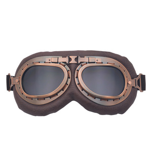 Gafas de Motocicleta con Marco de Cobre, Lentes Esféricas de Policarbonato de Aro Completo, Antivaho, Protección UV, Protección Ocular para Hombres al Aire Libre - Product Image 4