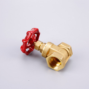 Yuhuan All-Copper Double Internal Thread Brass Engineering Gate Valve 59 Angle Valve for Water Supply Manufacturer Direct - Product Image 1