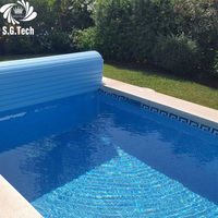 Couverture de piscine automatique Water Crown en polycarbonate, couverture de sécurité sur mesure, piscine extérieure, certifiée CE