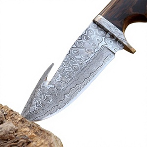 Cuchillo de caza profesional para exteriores con hoja de acero al carbono y mango de madera de espiga completa para pedidos internacionales al por mayor - Product Image 6
